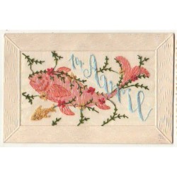 n°27202 - Carte Brodée -...