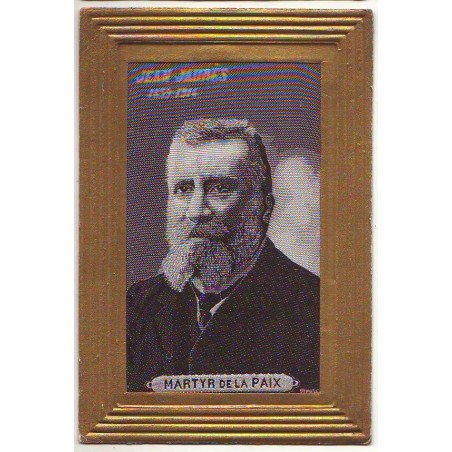 n°27203 - Carte Brodée Tissée Soie - Martyr de la Paix - Jean Jaurès 1859-1914