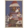 n°27228 - Carte avec Paillettes - Joyeux Noël - Anges faisant sonner une cloche