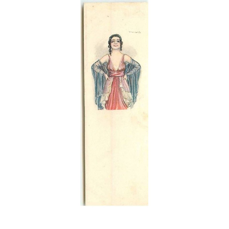 n°13027 - S. Bompard - Jeune femme (format 4,5 x 14 cm)