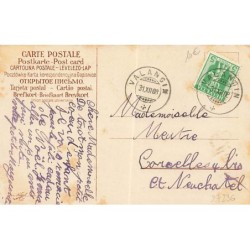 n°27236 - Bonne et Heureuse Année - Jeune garçon cachant avec ses mains les yeux d'une jeune fille