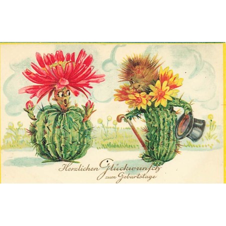 n°27239 - Anniversaire - Cactus humanisés - Surréalisme
