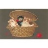 n°27245 - Animaux - Meissner - Chats dans une panier en osier