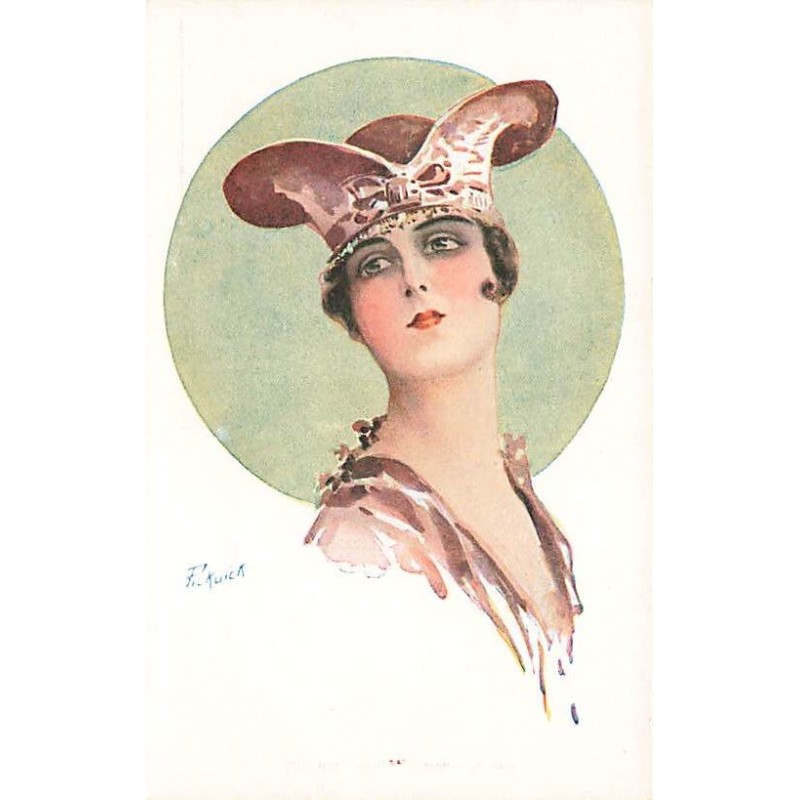 n°27255 - Illustrateur - Pickuick - Jeune femme brune portant un chapeau