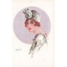 n°27259 - Illustrateur - Pickuick - Jeune femme rousse portant un chapeau style turban