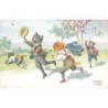n°27260 - Illustrateur - Arthur Thiele - Chats habillés chassant les papillons