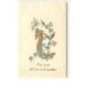 n°13038 - Carte Gaufrée - Bon pour 365 jours de bonheur - Jeune femme avec des fleurs - Art Nouveau