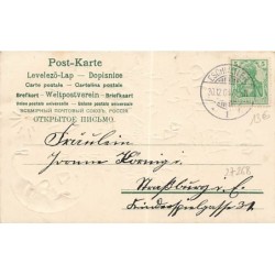 n°27268 - Carte Gaufrée - MSIB 13503 - Glückliwhes Neujahr 1905 - Nains trinquant, l'un avec la lune