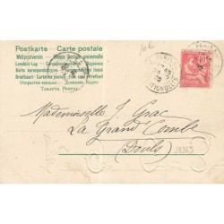 n°27269 - Carte Gaufrée - Clapsadde - Nouvel An - 1903 - Anges défilant
