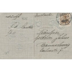n°27274 - Carte Gaufrée - Nouvel An - Ein frohes Jahr - Pièces d'or et dés