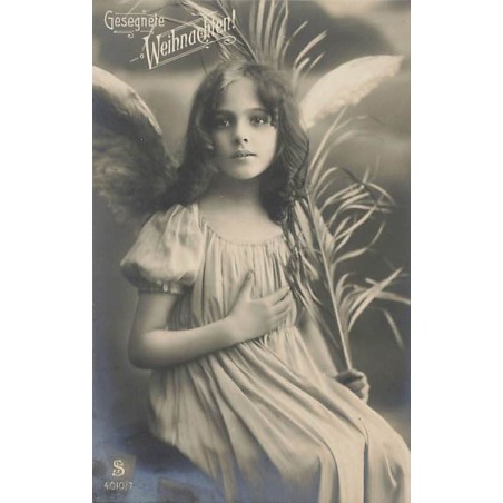 n°27283 - Noël - Gesegnete Weihnachten - Jeune fille portant des ailes d'ange