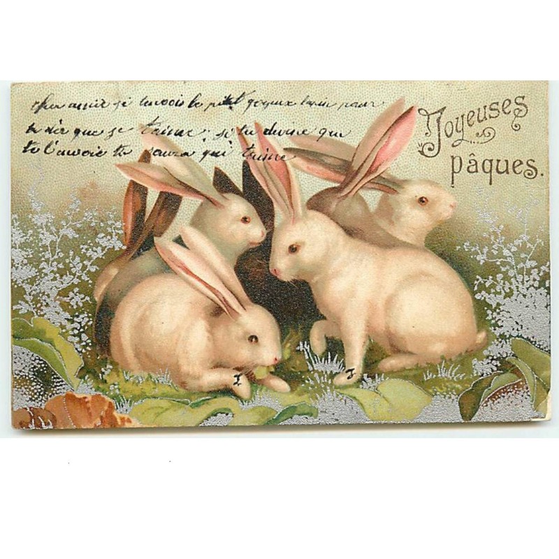 n°13042 - Joyeuses Pâques - Lapins