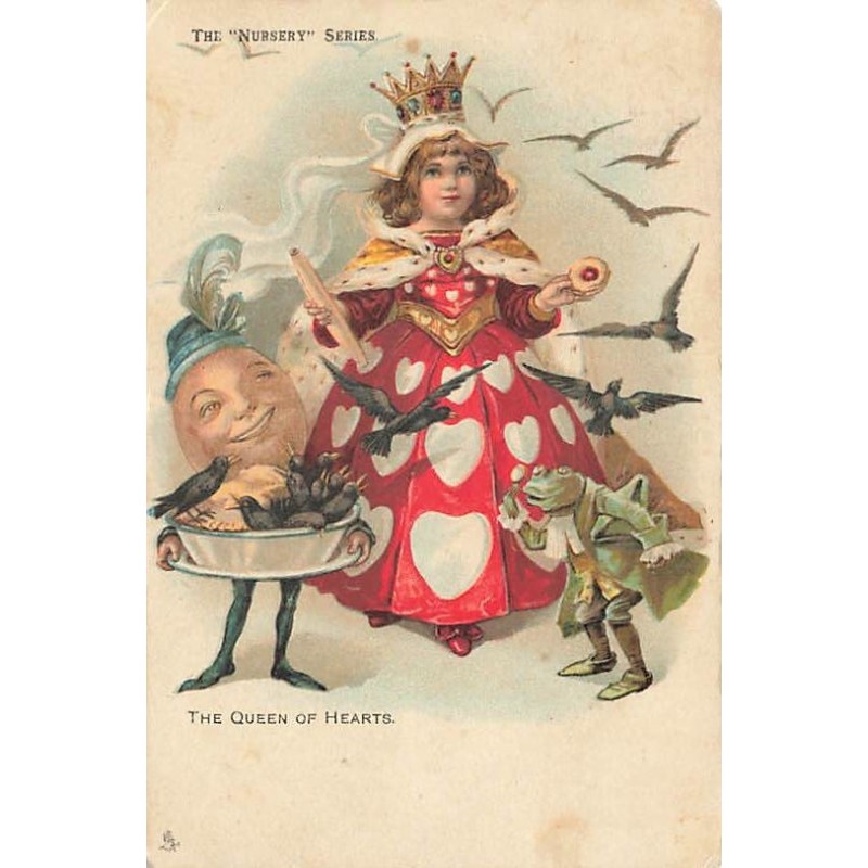 n°27295 - Fantaisie - The Queen of Hearts - The Nursery Series - Oeuf humanisé - surréalisme