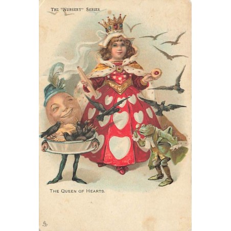 n°27295 - Fantaisie - The Queen of Hearts - The Nursery Series - Oeuf humanisé - surréalisme