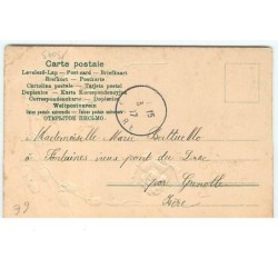 n°13043 - Carte Gaufrée - Joyeuses Pâques - Lapins et portrait d'un garçon