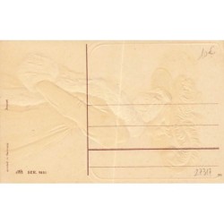 n°27317 - Carte Gaufrée - Série 8851 - Prosit Neujahr - Vieille femme portant une muselière