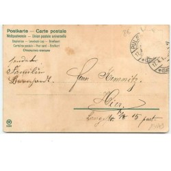 n°13049 - Mailick - Herzlichen Glücfwunsch zum erften Schulgang - Fillette et un couple - chien