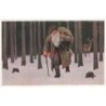 n°27366 - Noël - Paul Hey - Père Noël marchant dans la Forêt - Weihnachtfarte nr 9