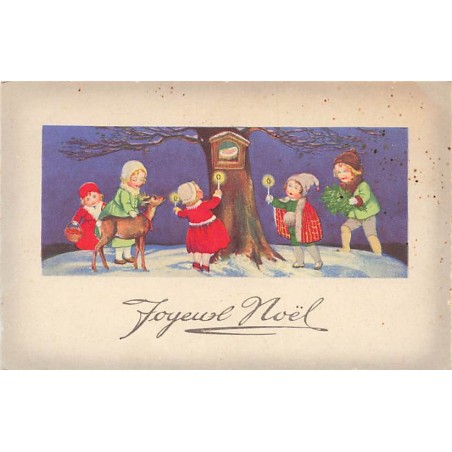 n°27378 - Flatscher - Joyeux Noël - Enfants autour d'un arbre