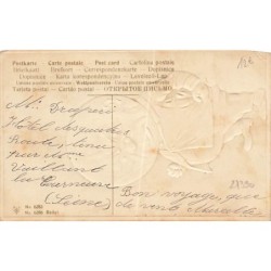 n°27390 - Carte Gaufrée - Surréalisme - La pleine lune - Homme avec une tête en forme de lune