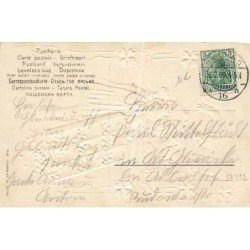 n°27392 - Carte Gaufrée - Anniversaire - Jeune fille avec des billets