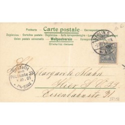 n°27398 - Clapsaddle - Deux anges, l'un postant une lettre, l'autre tenant l'échelle en fleurs