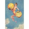 n°27399 - Carte Gaufrée - Serie 3635 - Un enfant portant deux lampions