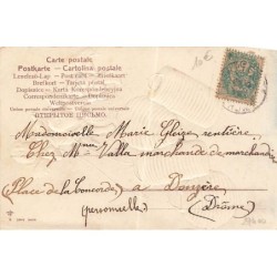 n°27400 - Carte Gaufrée - Serie 3635 - Deux angelot s portant des lampions