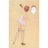 n°27404 - Illustrateur R. Kirchner - La Colère - Les Péchés Capitaux - Jeune femme en tenue légère et Pierrot