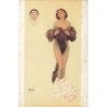 n°27405 - Illustrateur R. Kirchner - La Luxure - Les Péchés Capitaux - Jeune femme en tenue légère et Pierrot