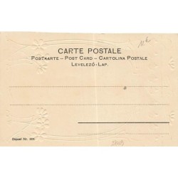 n°27409 - Carte Gaufrée - Décor Art Nouveau - Jeune femme en tenue de cavalière