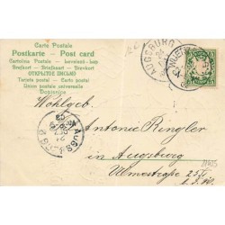 n°27425 - Carte Gaufrée - Mailick - Fröhliche Weihnachten - Homme portant des paquets, marchant vers une maison