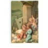 n°13071 - Carte Gaufrée - Heureux Noël - Anges sonnant une cloche