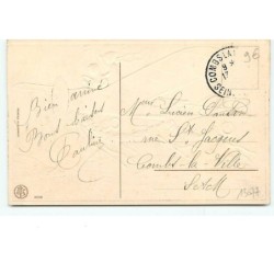 n°13077 - Carte Gaufrée - Bonne Année - Couple dans un avion