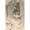 n°27465 - MM Vienne 330 - Joyeux Noël - Enfants donnant à manger à des oiseaux sous la neige
