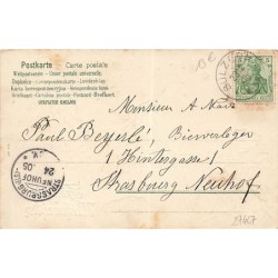 n°27467 - Carte Gaufrée - Francker - Fröhliche Weihnachten - Anges gardiens dans un ciel étoilée