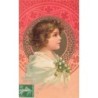 n°27491 - Fantaisie - Clapsaddle - Fillette avec du muguet