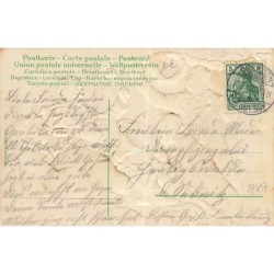 n°27497 - Carte Gaufrée - Fantaisie - Hoch Hoch Hoch - Hommes attablés jouant de la musique