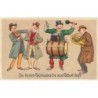 n°27498 - Carte Gaufrée - Fantaisie - Hommes jouant de la musique