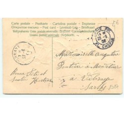 n°13097 - Carte Gaufrée - Bonne Fête - Jeune homme portant une fillette