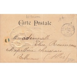 n°27510 - Carte Gaufrée - Fantaisie - Art Nouveau - Femme de profil dans un médaillon