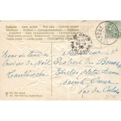 n°27531 - Carte Gaufrée - 5317 - Joyeux Noël - Ange Gardien et angelots apportant un sapin
