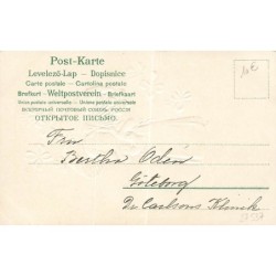 n°27537 - Carte Gaufrée - Fantaisie - Fillette sous un champignon
