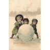 n°27542 - Fantaisie - Hegedus Geiger - Enfants faisant une grosse boule de neige