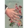 n°27549 - Fantaisie - Surréalisme - Coeur d'Artichaut - Une feuille pour tout le monde - Main avec des Femmes