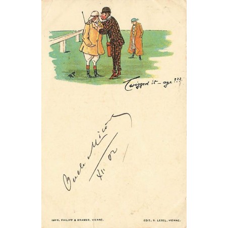 n°27562 - Fantaisie - RP - Homme donnant des conseils à un jockey - Philipp & Kramer
