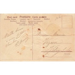 n°27566 - Carte Gaufrée - Joyeux Noël - Ange apportant un sapin