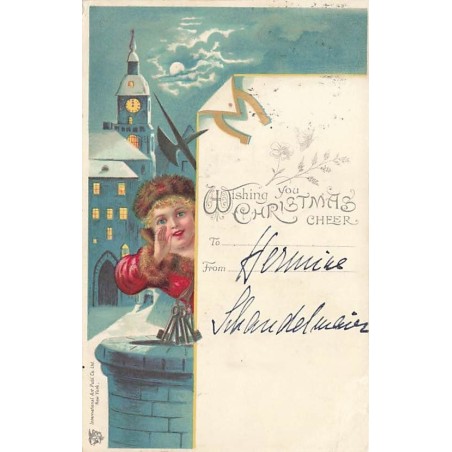 n°27569 - Noël - Wishing you Christmas cheer - Jeune homme portant des clés