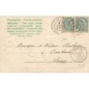 n°27577 - Carte Gaufrée - Bonne Année 1904 - Anges sonnant une cloche au-dessus d'un village
