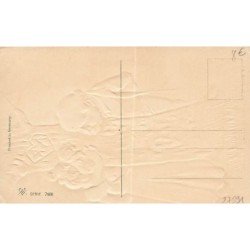 n°27591 - Carte Gaufrée - 7608 - Fantaisie - Couple - Sur tes lèvres ... sans courir de danger